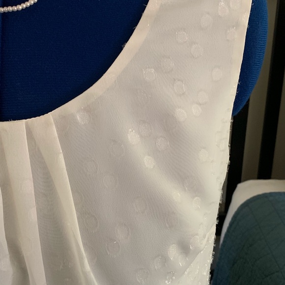 MERONA Ivory Sparkle Glitter Gathered Dressy Shell - Picture 4 of 5